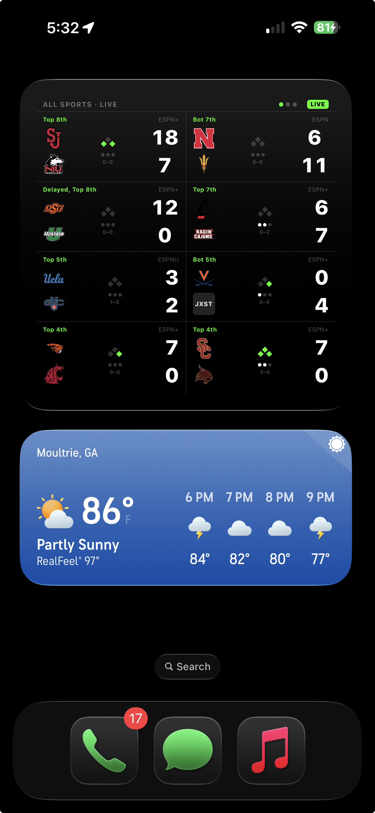 ScorePN iOS Live Scores Widget