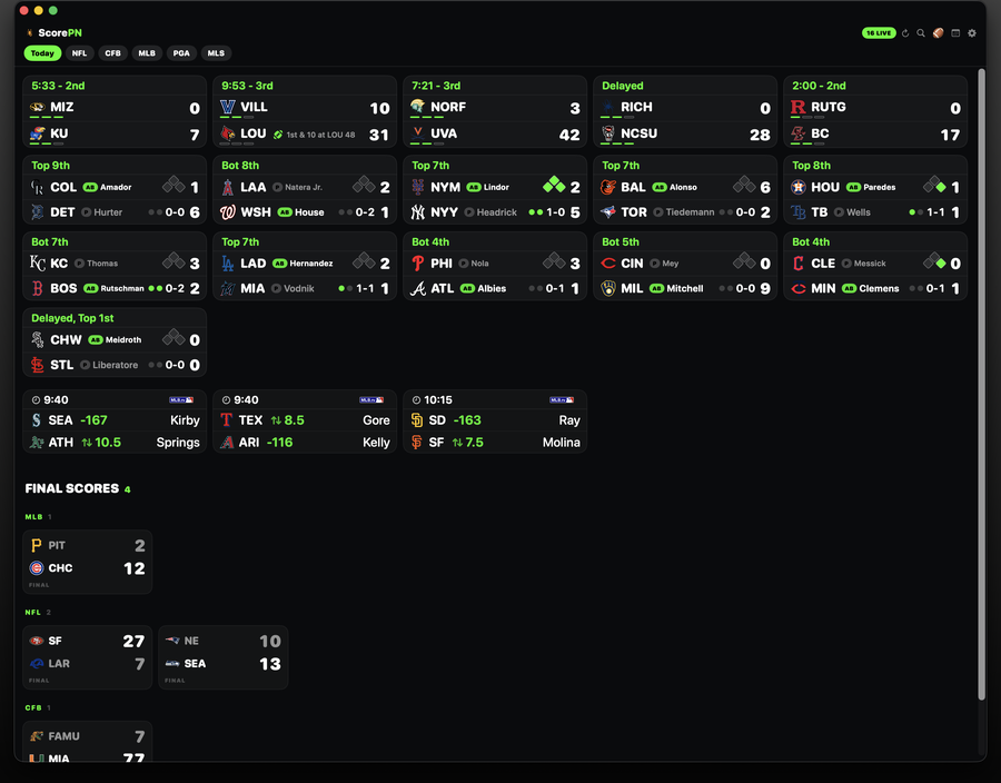 ScorePN running on a Mac